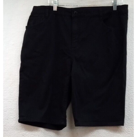 Jones New York Jeans Lexington Bermuda Short‎ Plus Size 18W Black 38x11 - Picture 6 of 10